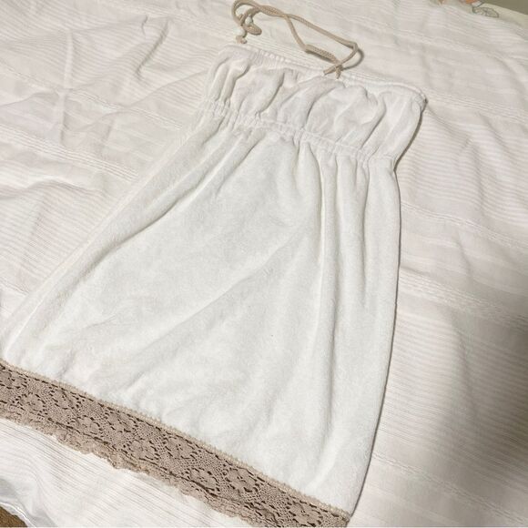 Juicy Couture Authentic Y2K White Terry Dress with Cream Lace - S - Picture 4 of 10